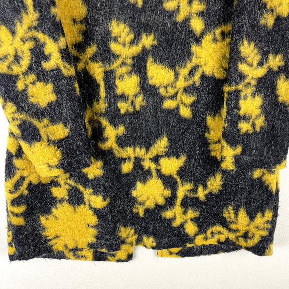 Pomodoro Mohair Blend Jacket Coat Women 8 Floral Pocket Collarless Made in Italy - Picture 14 of 16